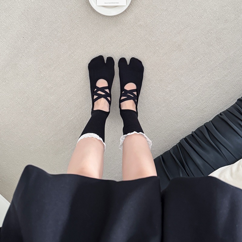 Lace Trim Split Toe Yoga Socks - огляд і ціна Medias Para Pilates Y Yoga